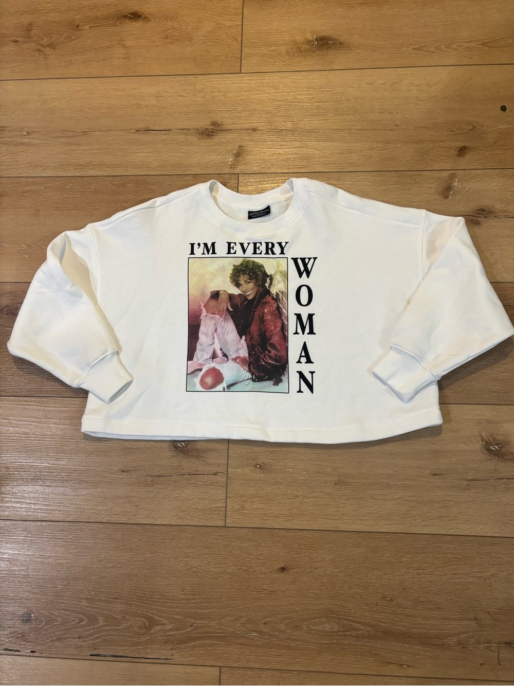Whitney Houston Cropped Oversized Medium